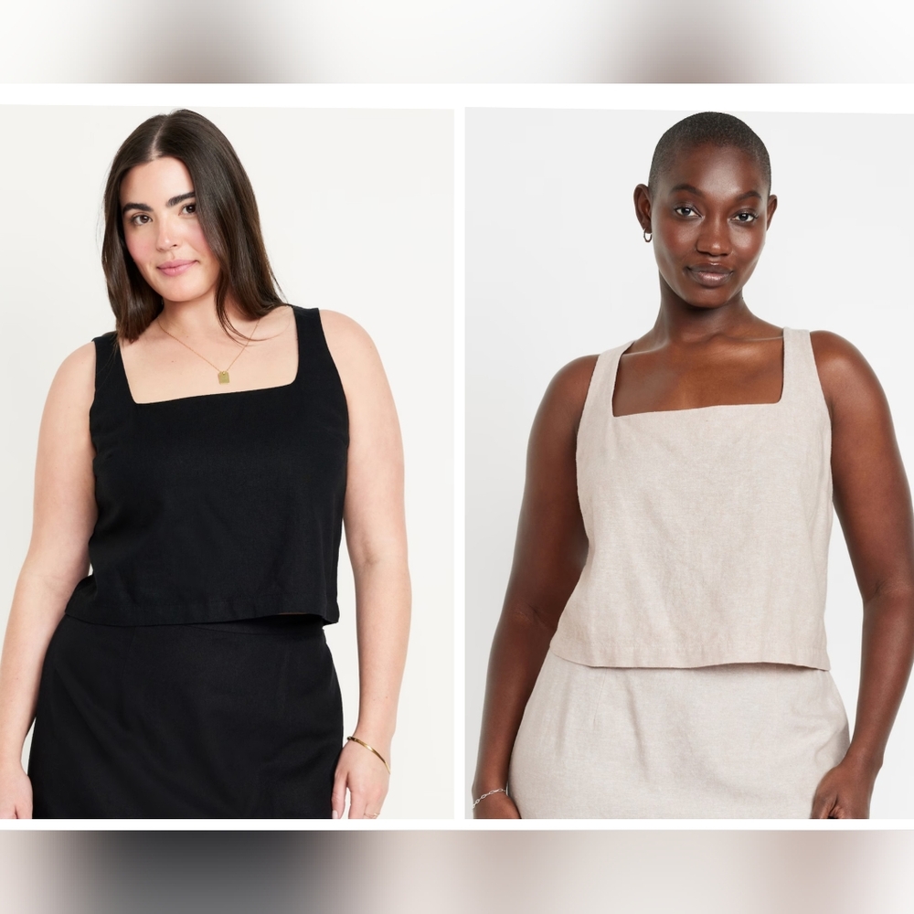 Old Navy Women's Tank Tops - Black and Tan